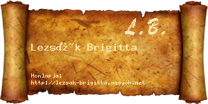 Lezsák Brigitta névjegykártya