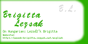 brigitta lezsak business card